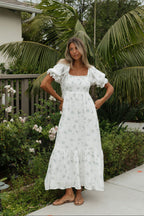 Livvy 100% Cotton  Maxi Dress in Chamomile - Bump Friendly & Inclusive Sizing
