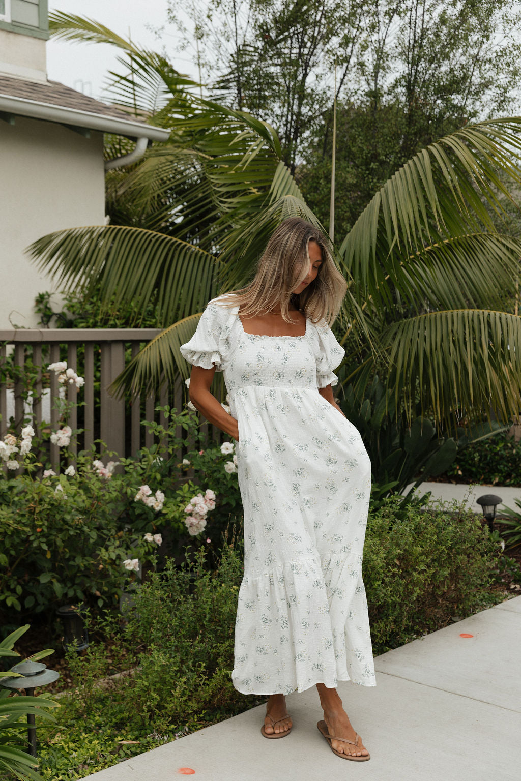 Livvy 100% Cotton  Maxi Dress in Chamomile - Bump Friendly & Inclusive Sizing