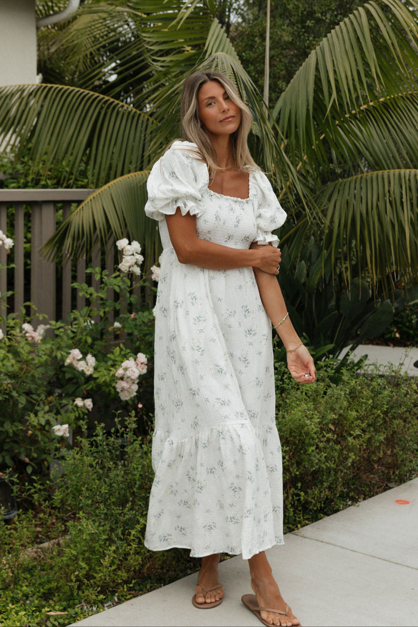 Livvy 100% Cotton  Maxi Dress in Chamomile - Bump Friendly & Inclusive Sizing