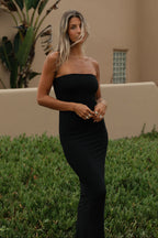 Jade Butter Soft Double Lined Maxi Dress in Black - Bump Friendly