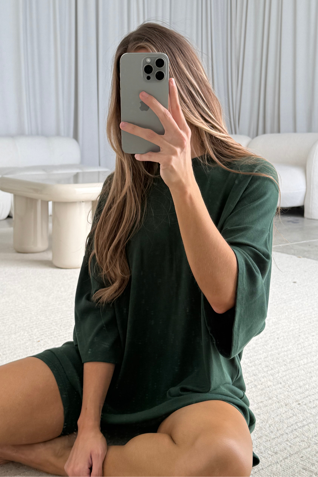 All Weekend Long Set - Short Sleeves - in Juniper