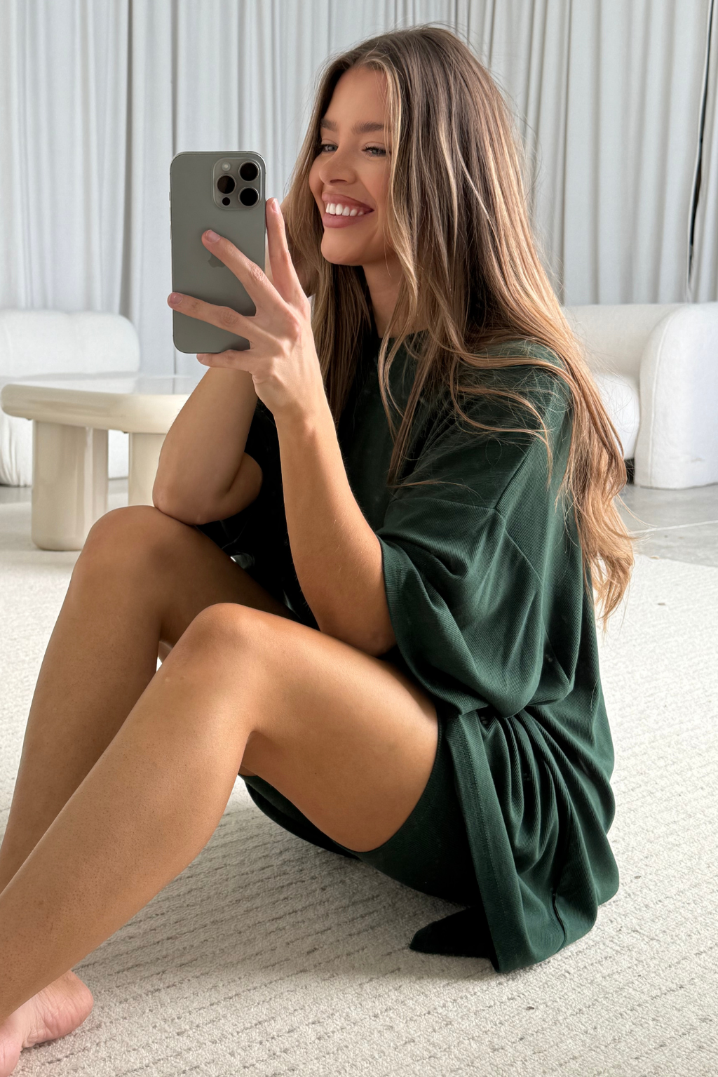 All Weekend Long Set - Short Sleeves - in Juniper