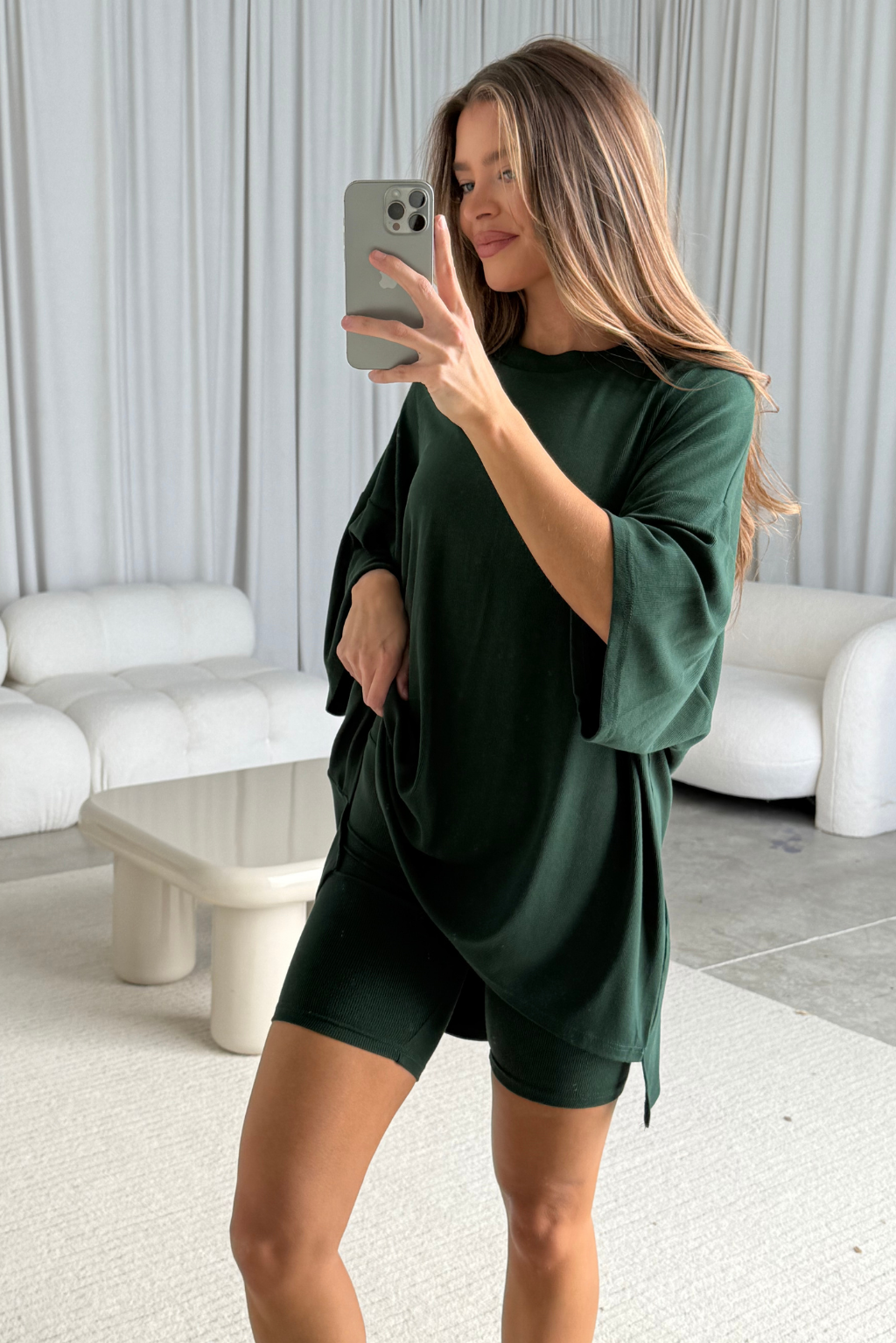 All Weekend Long Set - Short Sleeves - in Juniper