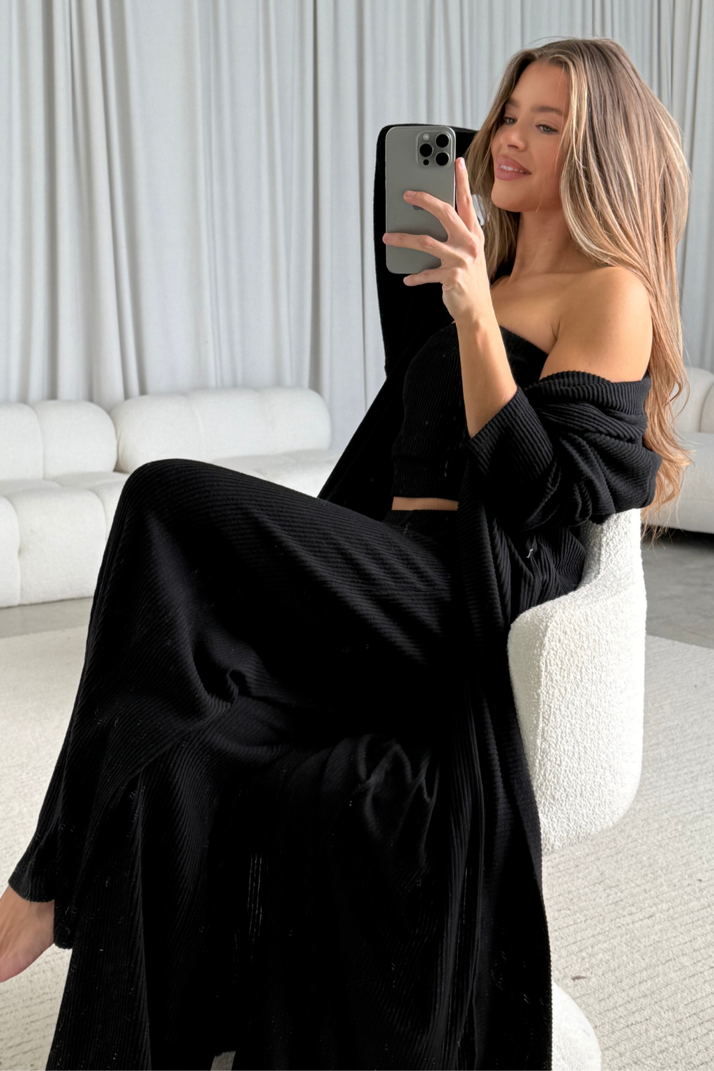 Yacht Club 3 Piece Tube Top Set in Ink *Final Sale*