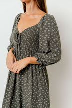 Cecilia 100% Cotton Smocked Maxi Dress in Forest Foliage - Bump Friendly