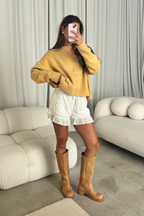 Natalie Tie-Back Sweater in Marigold