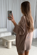 All Weekend Long Set - Short Sleeves- in Biscotti