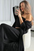 Yacht Club 3 Piece Tube Top Set in Ink *Final Sale*