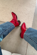 Albany Leather Boots in Red
