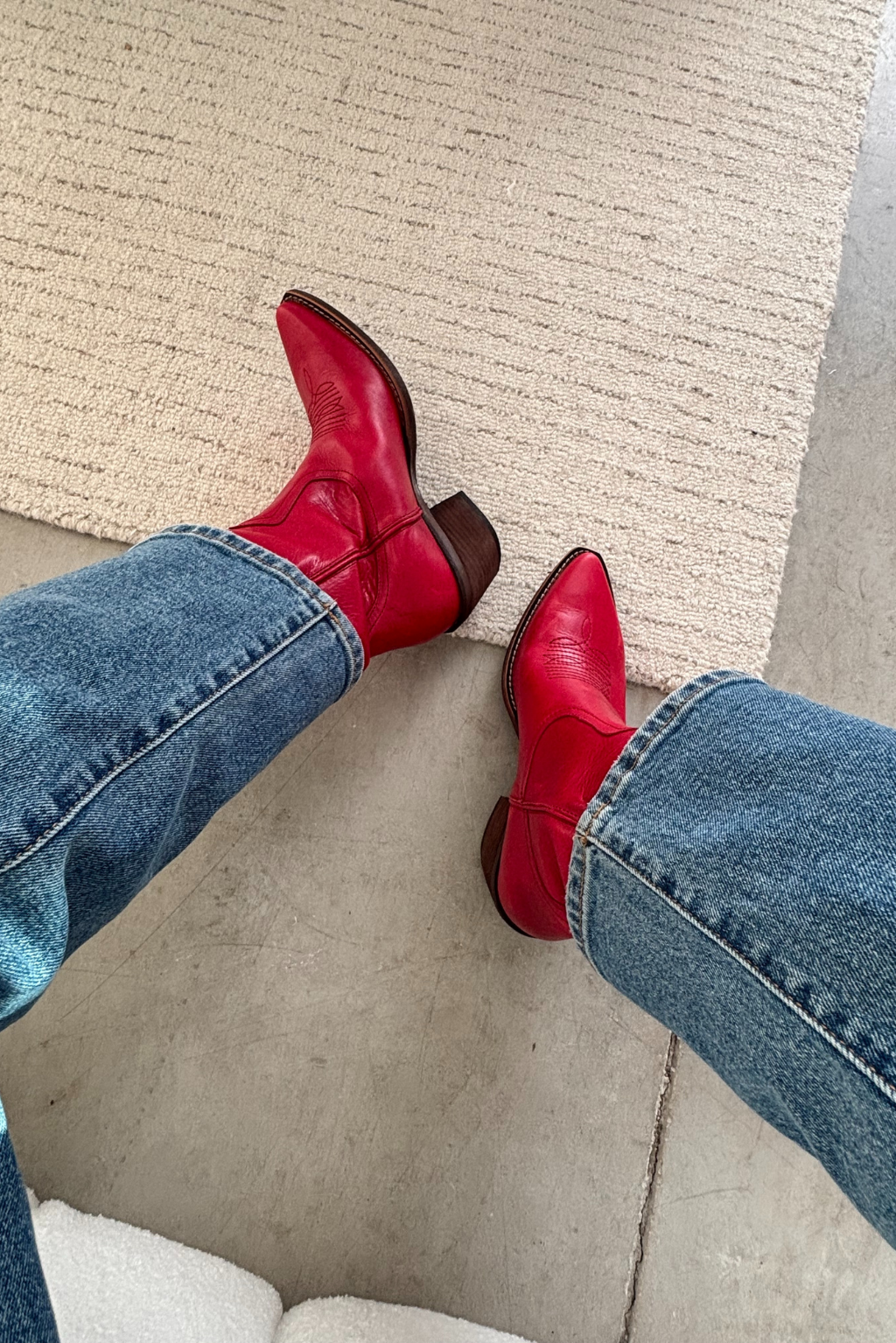 Albany Leather Boots in Red