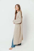 Amelia Oversized Longline Cardigan in Oatmeal