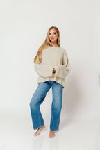 Scarlett Relaxed Boatneck Sweater in Oatmeal