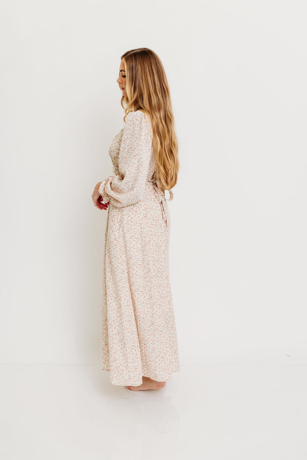 Erin Floral Maxi Dress in Vintage Cream