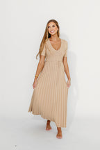 Oakley Ribbed Maxi Dress in Taupe - Bump Friendly *Final-Sale* *Final Sale*