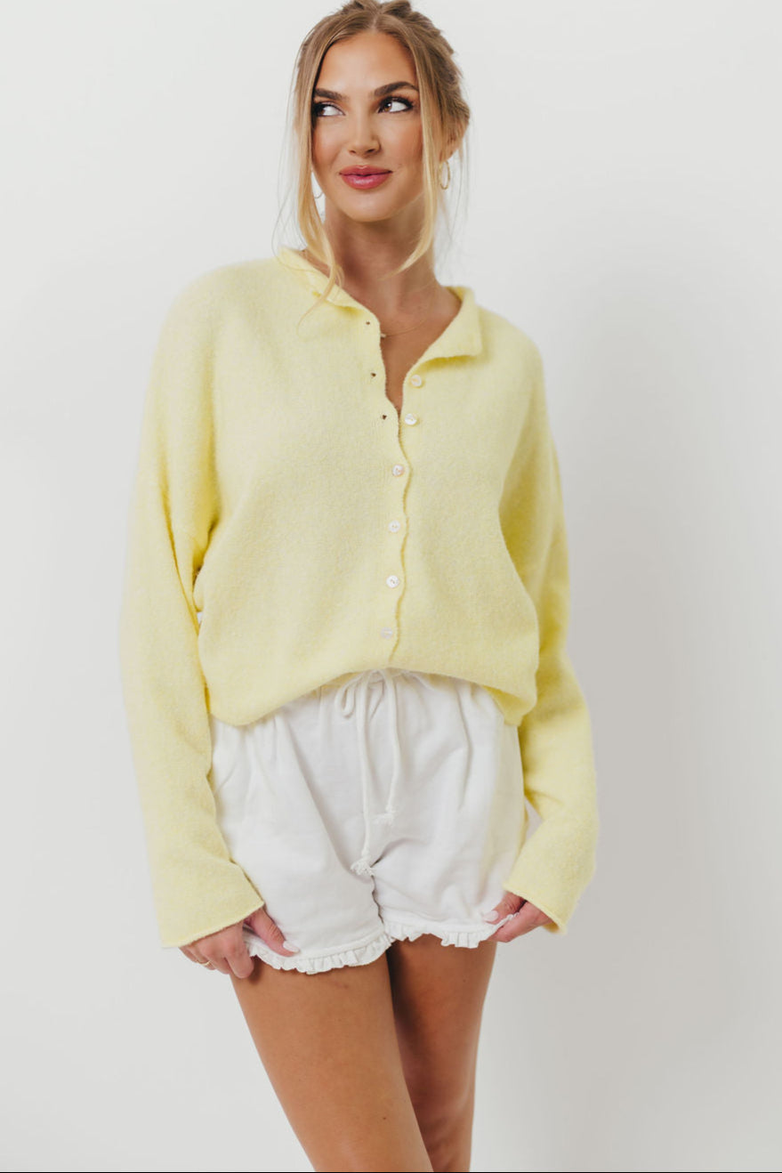 Piper Cardigan Top in Butter