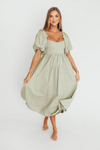 Hamilton Midi Dress in Olive - Bump Friendly (S-2XL)