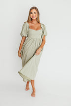Hamilton Midi Dress in Olive - Bump Friendly (S-2XL)