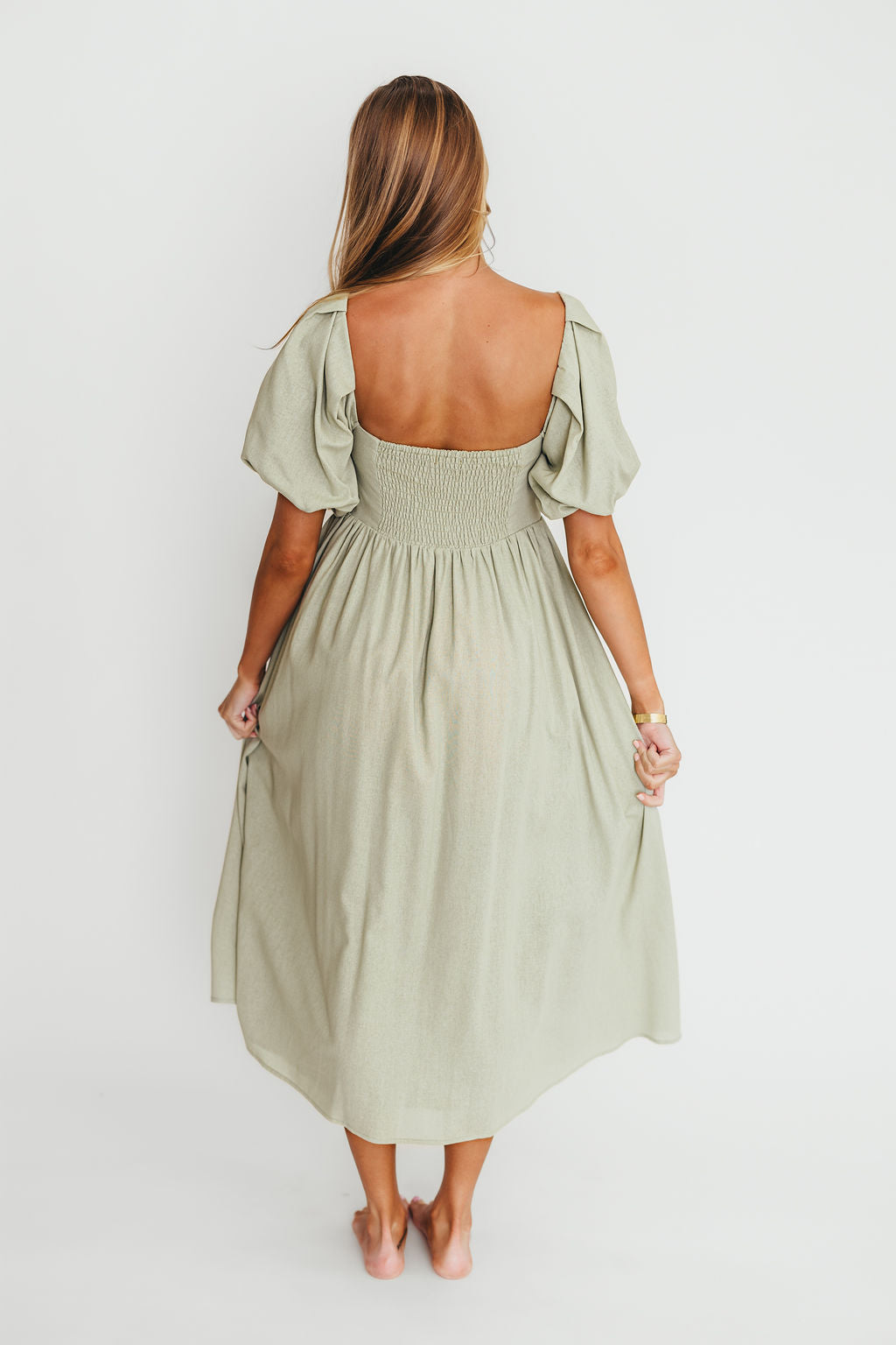 Hamilton Midi Dress in Olive - Bump Friendly (S-2XL)