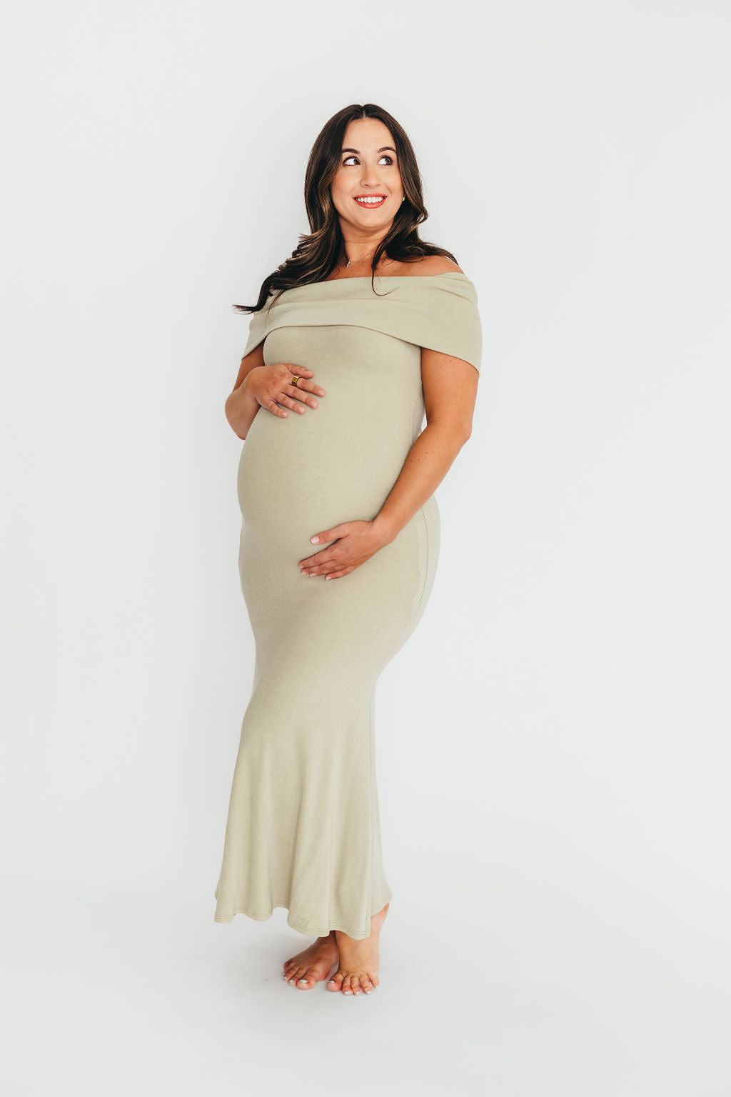 Monroe Maxi Dress in Sage - Bump Friendly