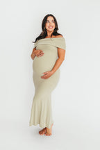 Monroe Maxi Dress in Sage - Bump Friendly