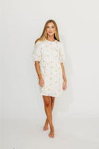 Saylor Floral Dress in White Pink *Final-Sale*