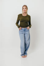 Kathy Long Sleeve Tee in Olive