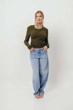 Kathy Long Sleeve Tee in Olive