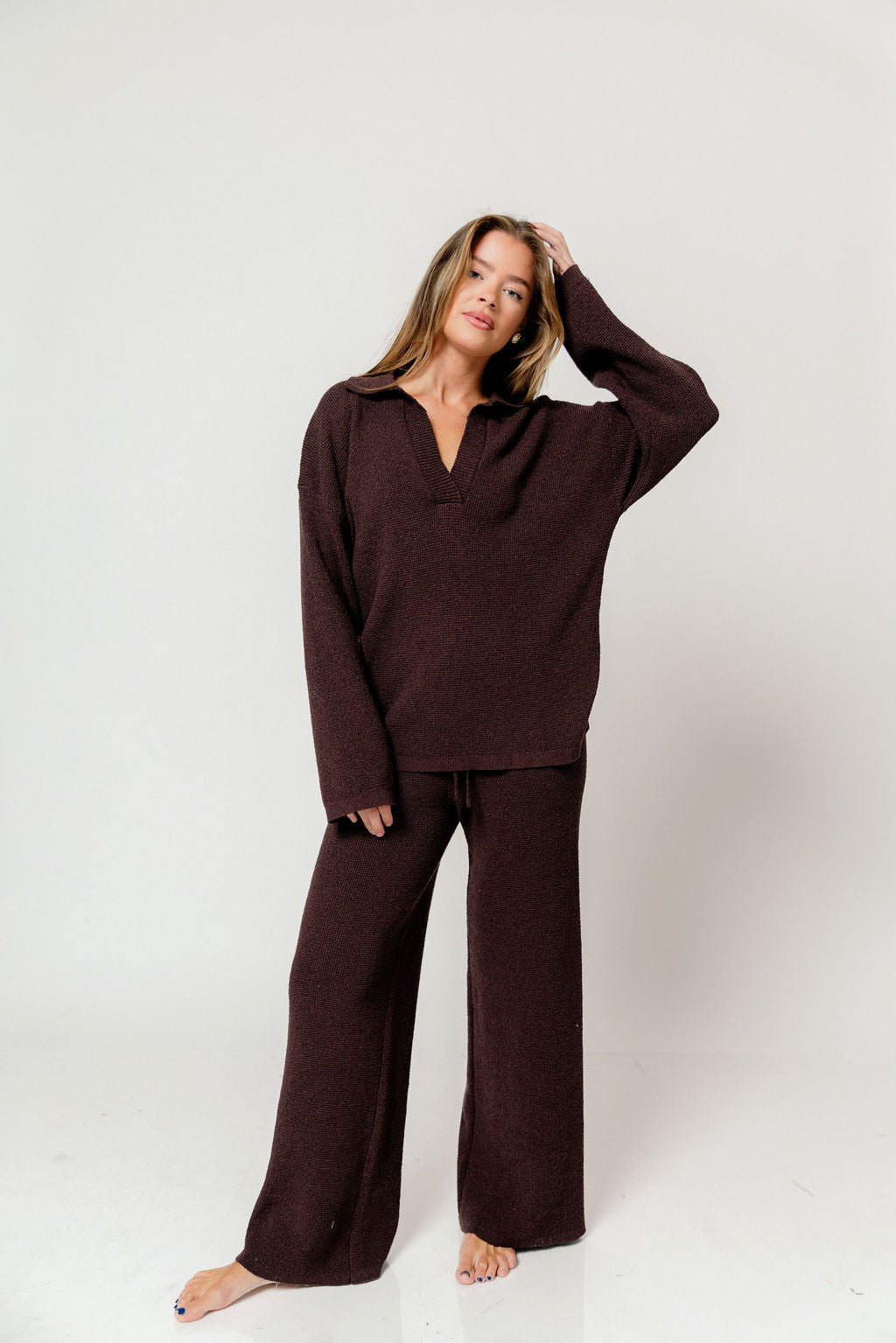 Tara Knit Sweater in Chocolate