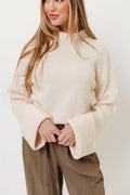 Freida Mock-Neck Sweater in Cream *Final Sale*