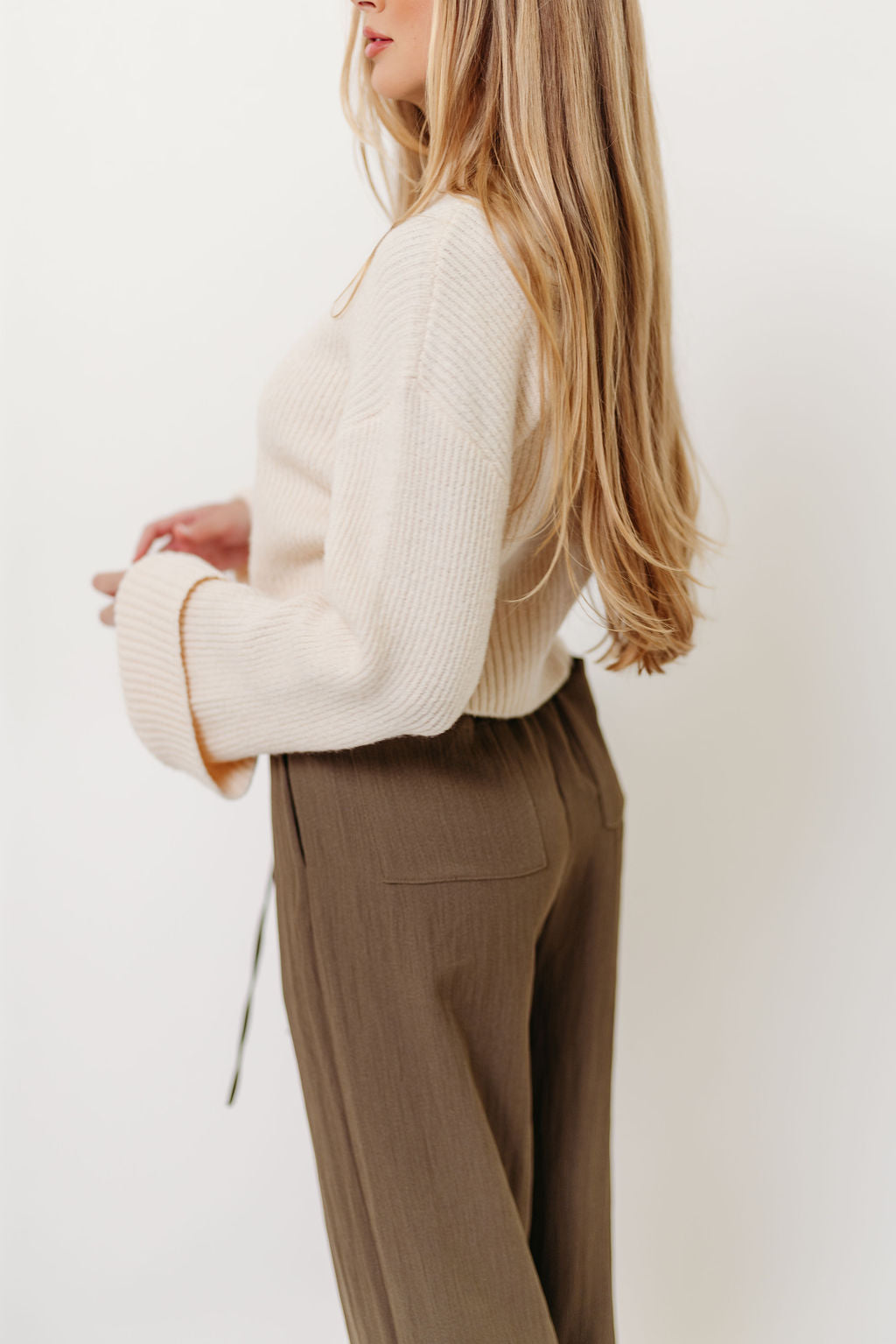 Freida Mock-Neck Sweater in Cream *Final Sale*
