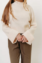 Freida Mock-Neck Sweater in Cream *Final Sale*