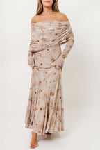 Azaleia Maxi Dress in Natural - Size up for Bump