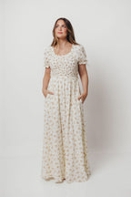 Emilia 100% Cotton Smocked Maxi Dress in Cream - Bump Friendly *Final-Sale*