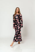 Georgie Maxi Dress in Black Floral