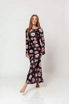 Georgie Maxi Dress in Black Floral