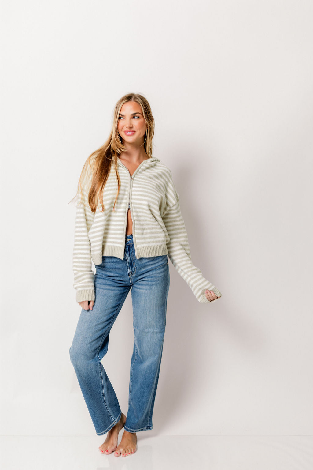 Tracey High Rise Straight Jean with 30” Inseam in Medium Dark