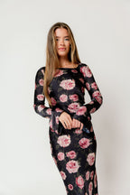 Georgie Maxi Dress in Black Floral