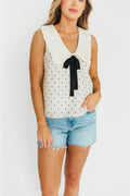 Nelly Polka Dot Blouse in Cream/Black *Final-Sale*