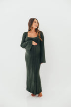 Rowan Square Neck Maxi Dress in Evergreen *Final Sale*