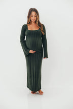 Rowan Square Neck Maxi Dress in Evergreen *Final Sale*