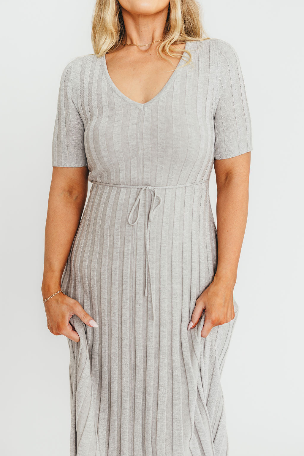Oakley Ribbed Maxi Dress in Heather Grey -Bump Friendly *Final-Sale*