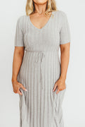 Oakley Ribbed Maxi Dress in Heather Grey -Bump Friendly *Final-Sale*