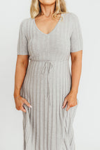 Oakley Ribbed Maxi Dress in Heather Grey -Bump Friendly *Final-Sale*