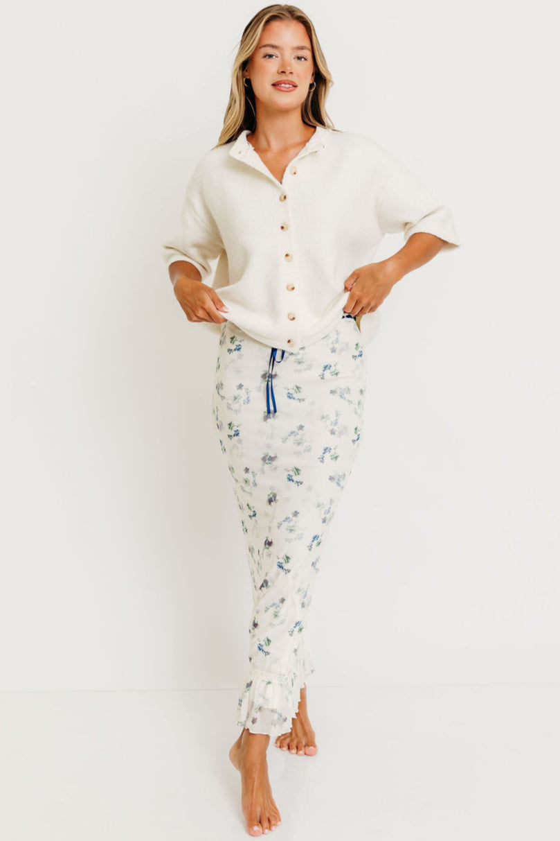 Davina Cardigan Sweater in Off-White