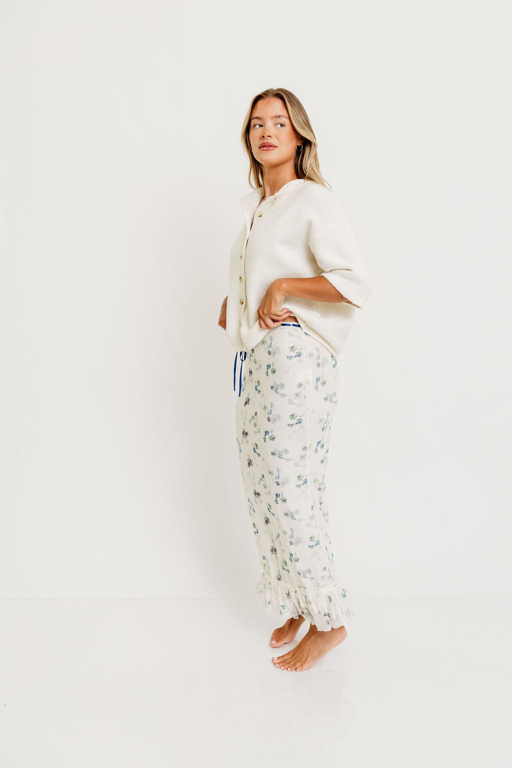 Davina Cardigan Sweater in Off-White