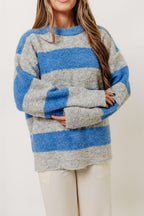 Hollis Textured Sweater in Blue Grey *Final Sale*
