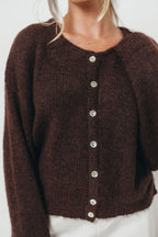 Lucas Cardigan Top in Dark Chocolate *Final Sale*