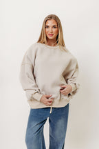 Liv Reversible Fleece Sweatshirt in Natural