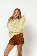 Carmella Balloon Sleeve Sweater in Butter