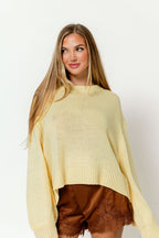 Carmella Balloon Sleeve Sweater in Butter